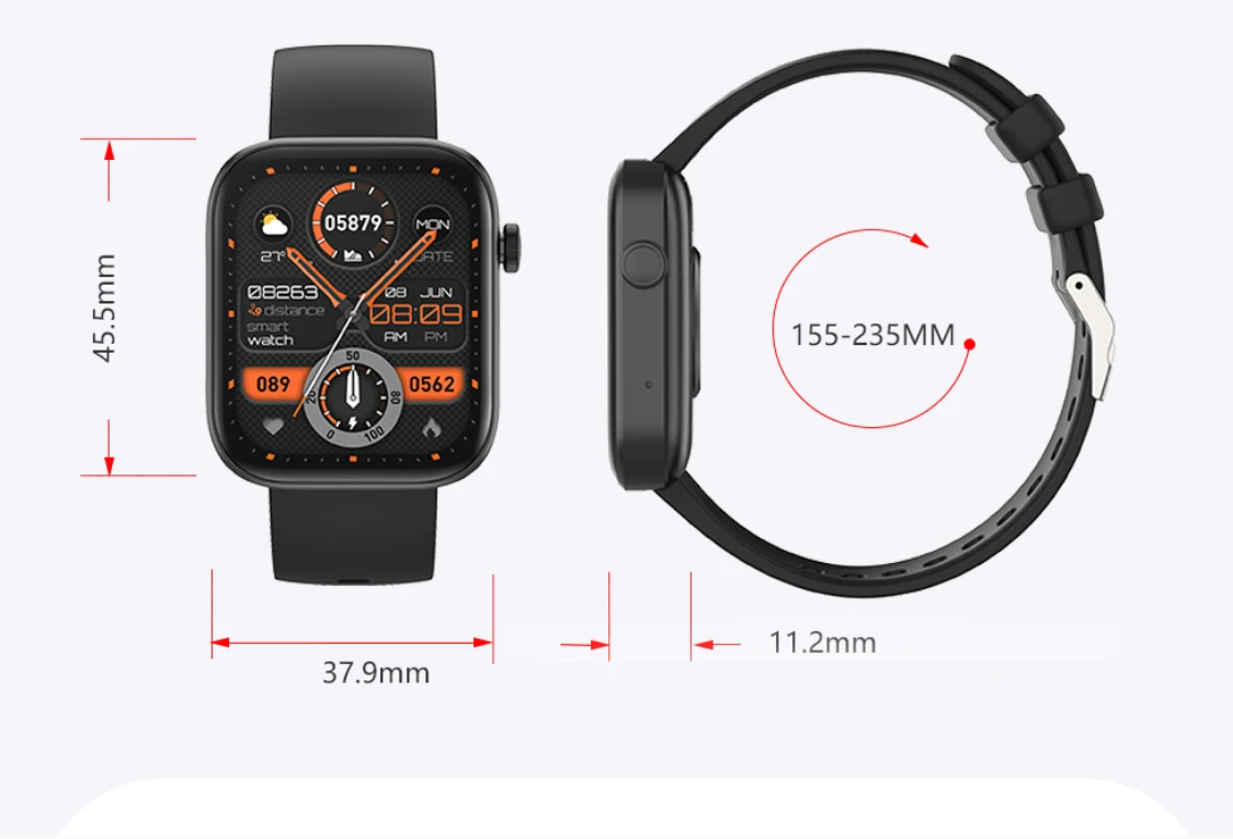Smartwatch met Bellen – Gezondheidsmonitor en 100+ Sportmodi