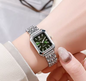 Luxe Dames Horloge – Vierkant Quartz met Stalen Band