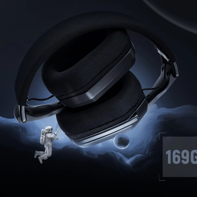 Draadloze Gaming Headset – Bluetooth, 2.4GHz en Microfoon, Ultra-Licht