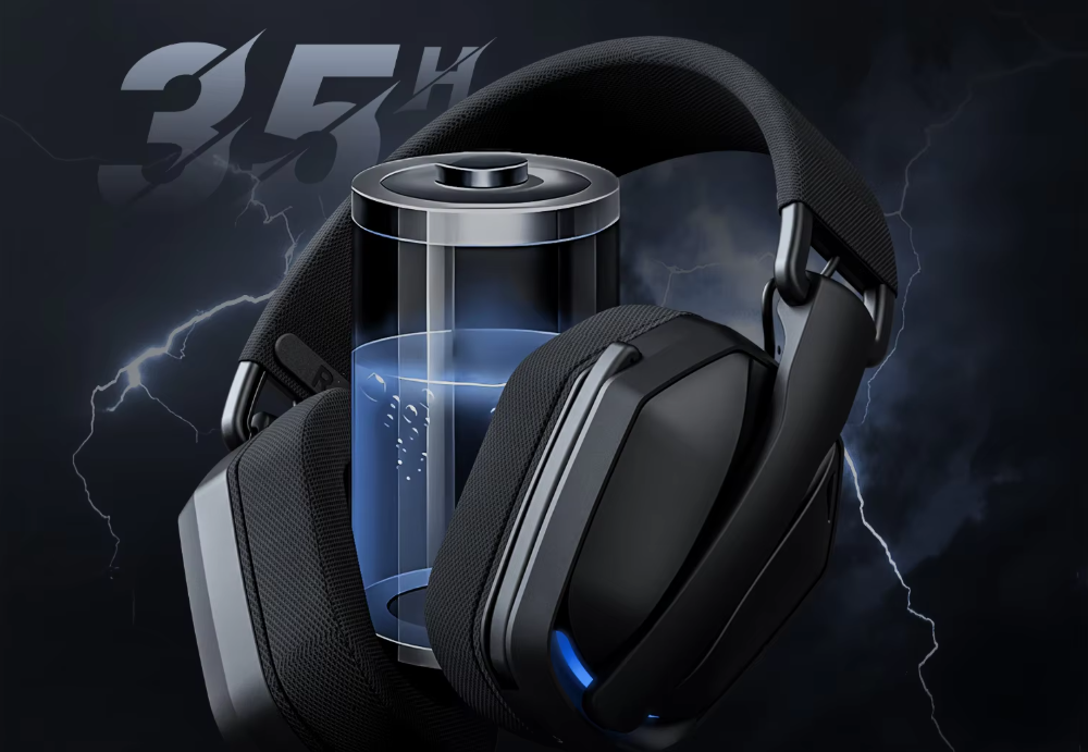 Draadloze Gaming Headset – Bluetooth, 2.4GHz en Microfoon, Ultra-Licht