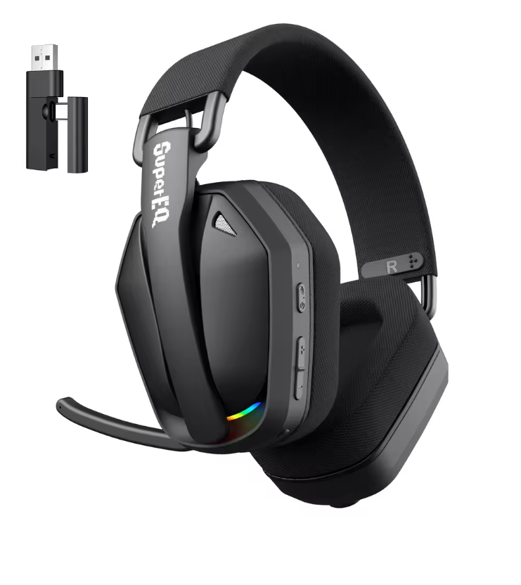 Draadloze Gaming Headset – Bluetooth, 2.4GHz en Microfoon, Ultra-Licht