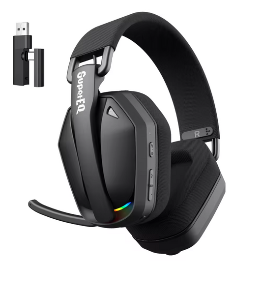 Draadloze Gaming Headset – Bluetooth, 2.4GHz en Microfoon, Ultra-Licht