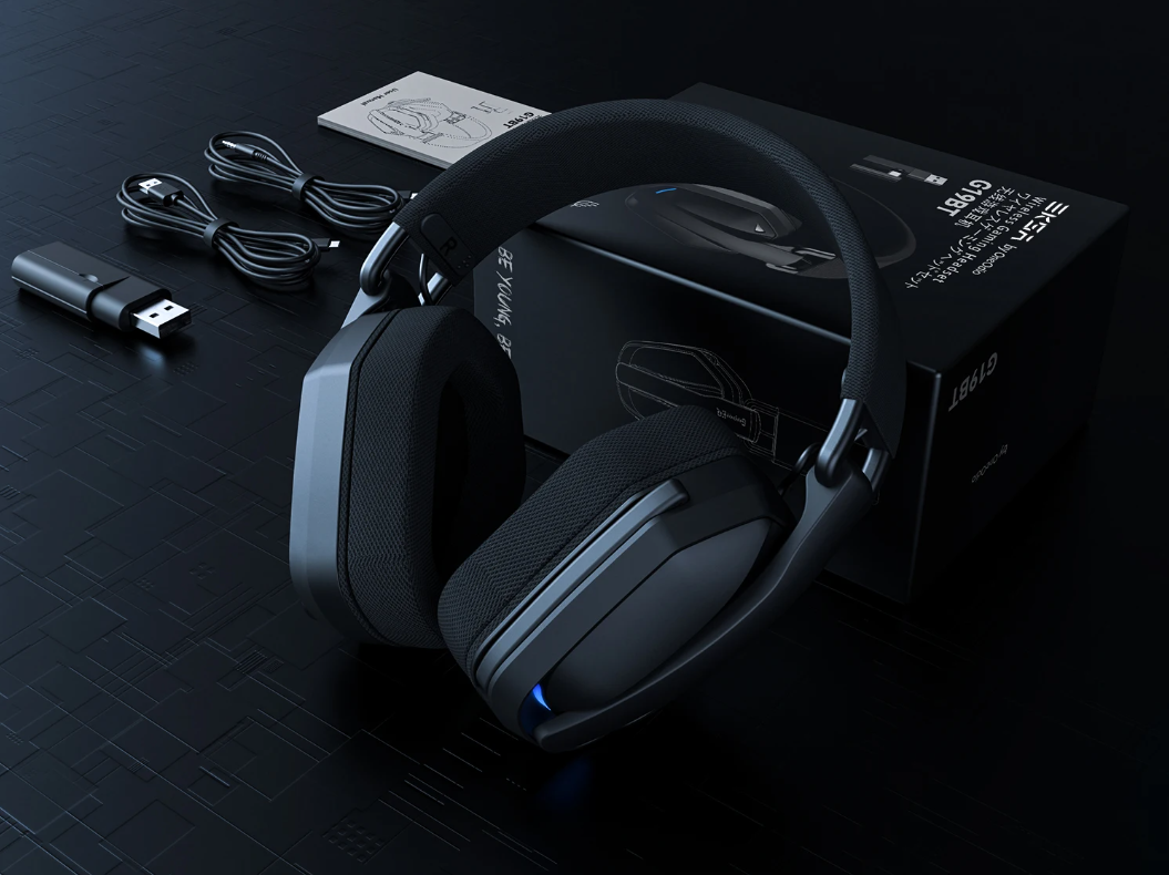 Draadloze Gaming Headset – Bluetooth, 2.4GHz en Microfoon, Ultra-Licht