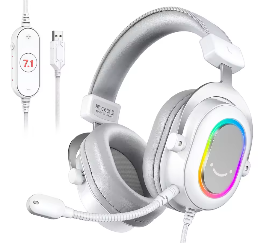 Gaming Headset USB – 7.1 Surround Sound, RGB en Microfoon, Comfortabel Design