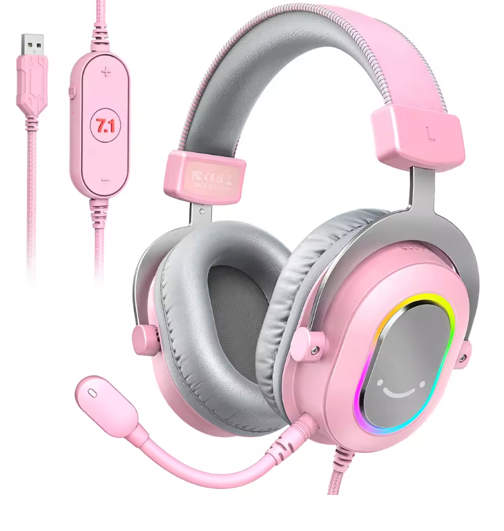 Gaming Headset USB – 7.1 Surround Sound, RGB en Microfoon, Comfortabel Design