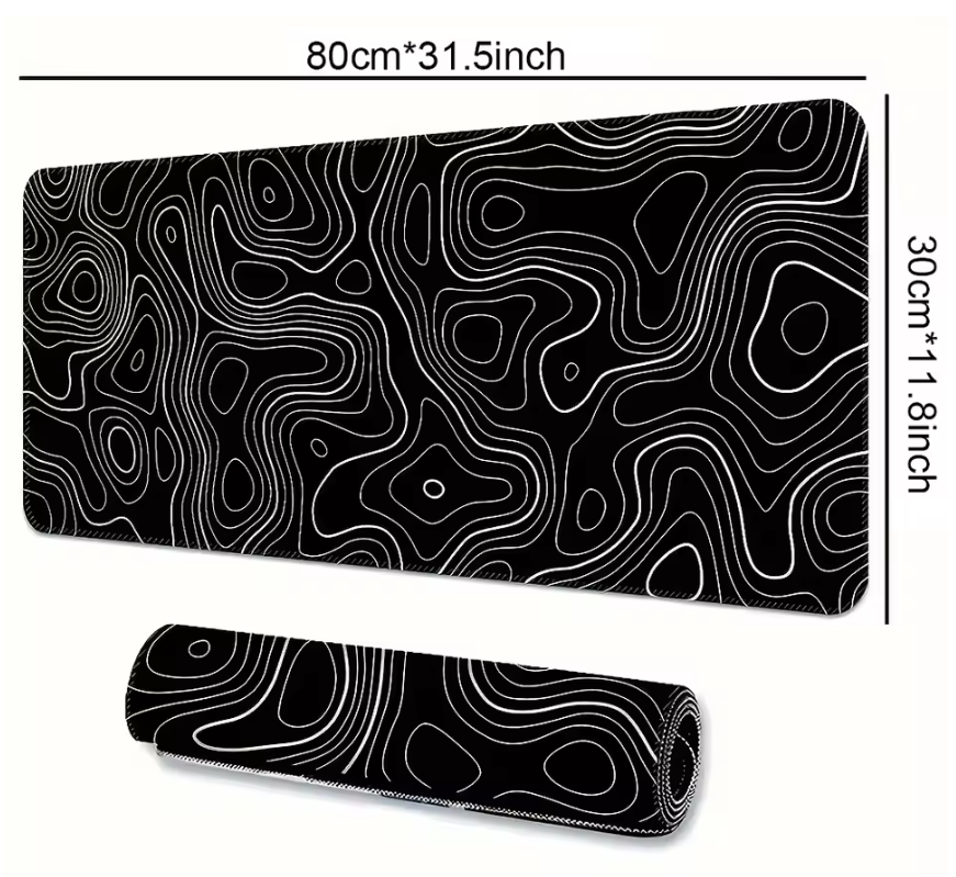 Grote Gaming Muismat – Bureau Mat met Antislip Rubber en Gestikte Randen