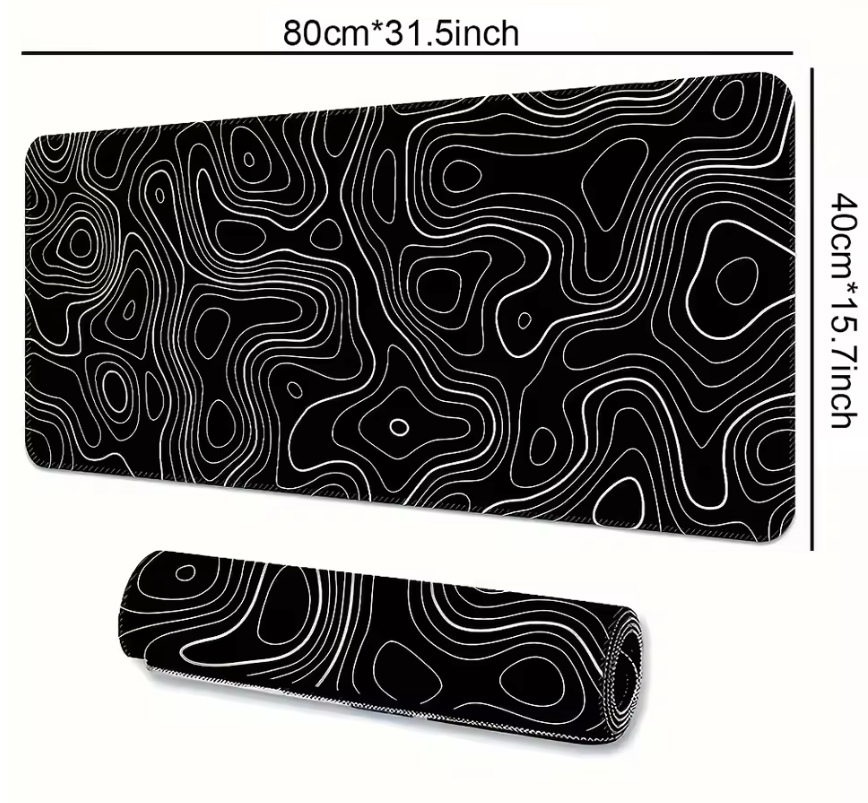 Grote Gaming Muismat – Bureau Mat met Antislip Rubber en Gestikte Randen