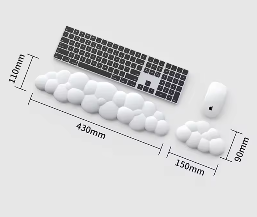 Ergonomische Polssteun Set – Muismat en Toetsenbord Pad met Antislip Onderzijde