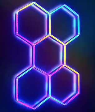 RGB Hexagon LED Plafondlamp – Smart Verlichting met App