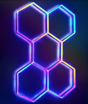 RGB Hexagon LED Plafondlamp – Smart Verlichting met App