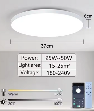 Smart LED Plafondlamp – Dimbaar met App en Afstandsbediening