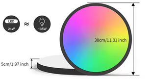 Smart LED Plafondlamp 24W – RGB Dimbaar met App en Voice Control