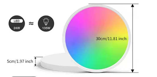 Smart LED Plafondlamp 24W – RGB Dimbaar met App en Voice Control