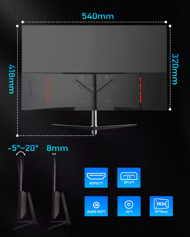 24 Inch Gaming Monitor – 180Hz, 1ms, FHD IPS met HDR en G-Sync