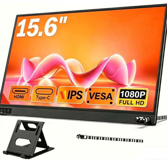 15.6 Inch Portable Monitor – Full HD IPS, USB-C en HDMI