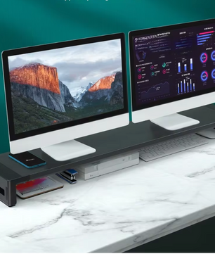 Dual Monitor Standaard – Bureau Riser voor 2 Schermen