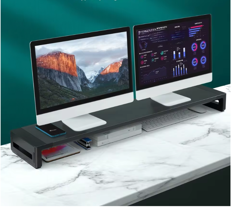 Dual Monitor Standaard – Bureau Riser voor 2 Schermen