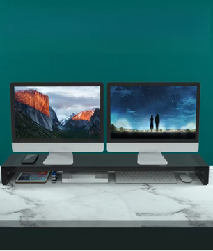 Dual Monitor Standaard – Bureau Riser voor 2 Schermen