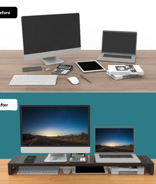Dual Monitor Standaard – Bureau Riser voor 2 Schermen