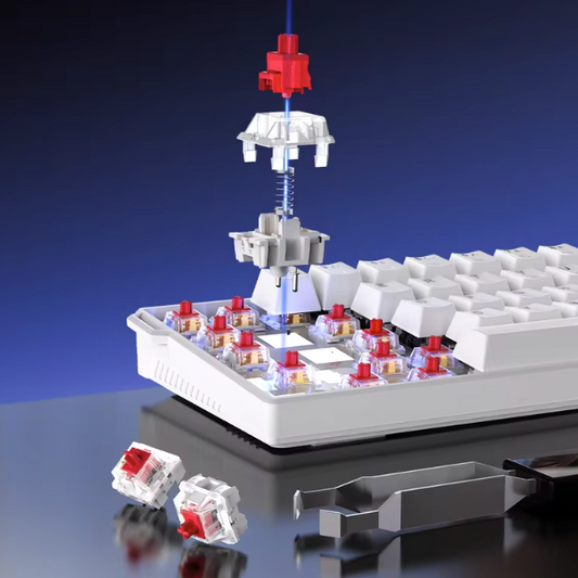 Compact Mechanisch Gaming Toetsenbord 61 Toetsen – RGB Verlichting, Hot-Swap Switches en Dubbelgespoten Keycaps