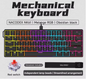 Compact Mechanisch Gaming Toetsenbord 61 Toetsen – RGB Verlichting, Hot-Swap Switches en Dubbelgespoten Keycaps