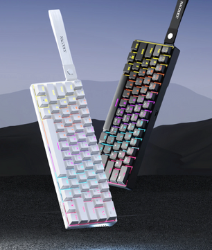 Compact Mechanisch Gaming Toetsenbord 61 Toetsen – RGB Verlichting, Hot-Swap Switches en Dubbelgespoten Keycaps