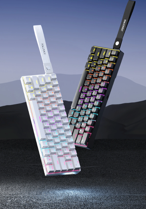 Compact Mechanisch Gaming Toetsenbord 61 Toetsen – RGB Verlichting, Hot-Swap Switches en Dubbelgespoten Keycaps