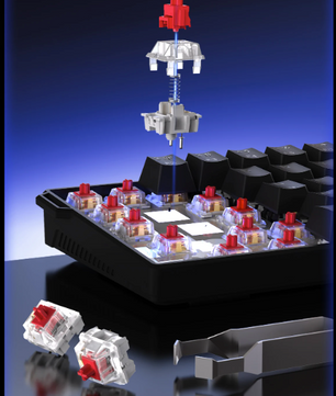 Compact Mechanisch Gaming Toetsenbord 61 Toetsen – RGB Verlichting, Hot-Swap Switches en Dubbelgespoten Keycaps