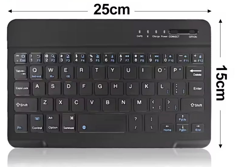 Draadloos Bluetooth Toetsenbord – Compact, Stil en Geschikt voor Tablet, Laptop en Smartphone