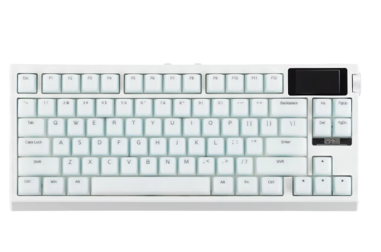 Mechanisch Toetsenbord 80% – Draadloos/Bluetooth/2.4GHz, Hot-Swap en Glazen Display met Knop