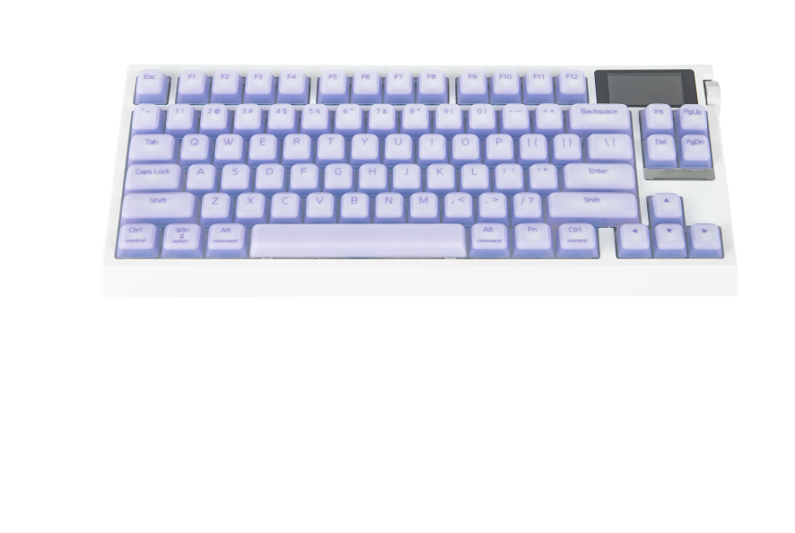 Mechanisch Toetsenbord 80% – Draadloos/Bluetooth/2.4GHz, Hot-Swap en Glazen Display met Knop