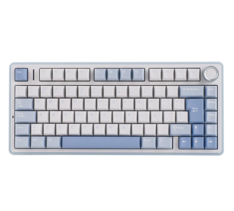 Mechanisch Gaming Toetsenbord 75% ISO-ES – Draadloos/Bluetooth/2.4GHz, Hot-Swap en RGB Verlichting