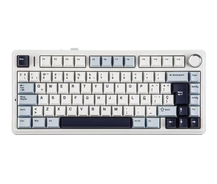 Mechanisch Gaming Toetsenbord 75% ISO-ES – Draadloos/Bluetooth/2.4GHz, Hot-Swap en RGB Verlichting