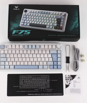 Mechanisch Gaming Toetsenbord 75% ISO-ES – Draadloos/Bluetooth/2.4GHz, Hot-Swap en RGB Verlichting