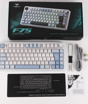 Mechanisch Gaming Toetsenbord 75% ISO-ES – Draadloos/Bluetooth/2.4GHz, Hot-Swap en RGB Verlichting