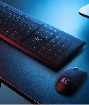 Draadloos Toetsenbord en Muis Set – QWERTY met Numeriek Toetsenblok, 2.4GHz Plug en Play