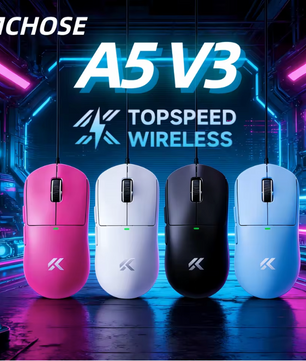 Ultralichte Gaming Muis – 26000 DPI, Draadloos/Bluetooth/2.4GHz, Ergonomisch en Low Latency
