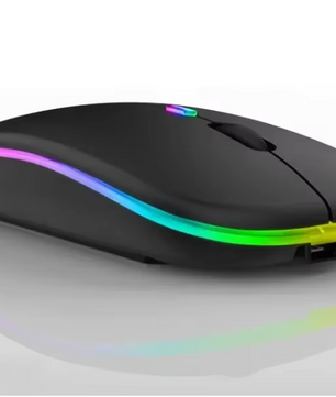 Draadloze Oplaadbare Muis – Stil, Bluetooth en 2.4GHz Dual Mode met LED Verlichting