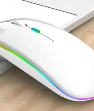 Draadloze Oplaadbare Muis – Stil, Bluetooth en 2.4GHz Dual Mode met LED Verlichting