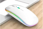 Draadloze Oplaadbare Muis – Stil, Bluetooth en 2.4GHz Dual Mode met LED Verlichting