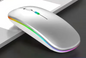 Draadloze Oplaadbare Muis – Stil, Bluetooth en 2.4GHz Dual Mode met LED Verlichting