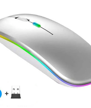 Draadloze Oplaadbare Muis – Stil, Bluetooth en 2.4GHz Dual Mode met LED Verlichting