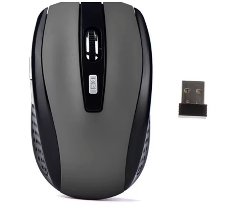 Draadloze Muis 2.4GHz – Compact, Ergonomisch en 6 Knoppen voor Laptop en PC