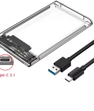 2.5” HDD/SSD Behuizing USB 3.0 en Type-C – Externe Hard Drive Case