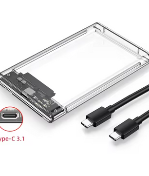 2.5” HDD/SSD Behuizing USB 3.0 en Type-C – Externe Hard Drive Case