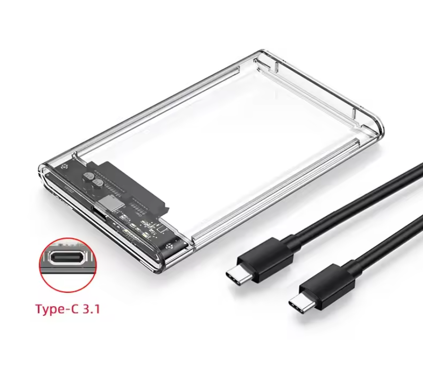 2.5” HDD/SSD Behuizing USB 3.0 en Type-C – Externe Hard Drive Case