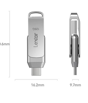 Dual USB 3.2 Flash Drive Type-C en USB-A – Snelle Metalen USB Stick
