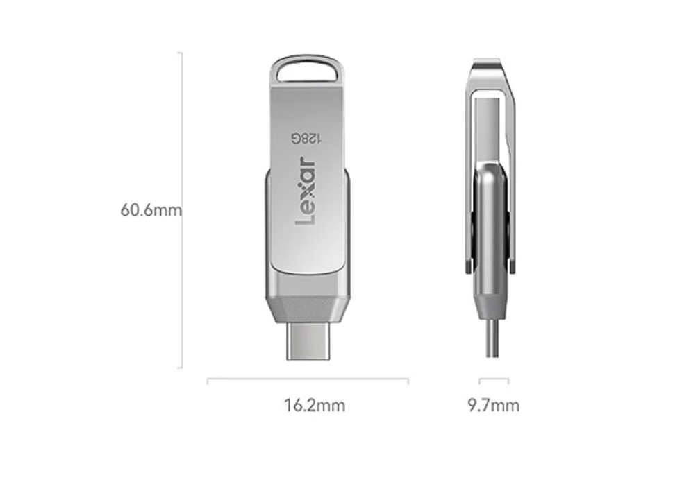 Dual USB 3.2 Flash Drive Type-C en USB-A – Snelle Metalen USB Stick