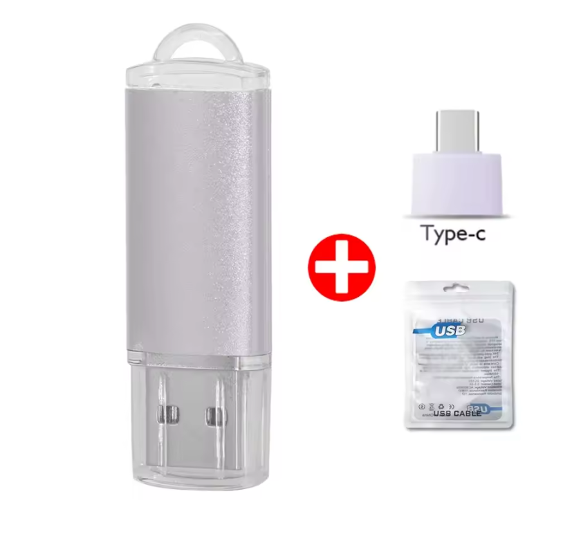 USB Flash Drive Type-C en USB-A – Compacte Metalen USB Stick