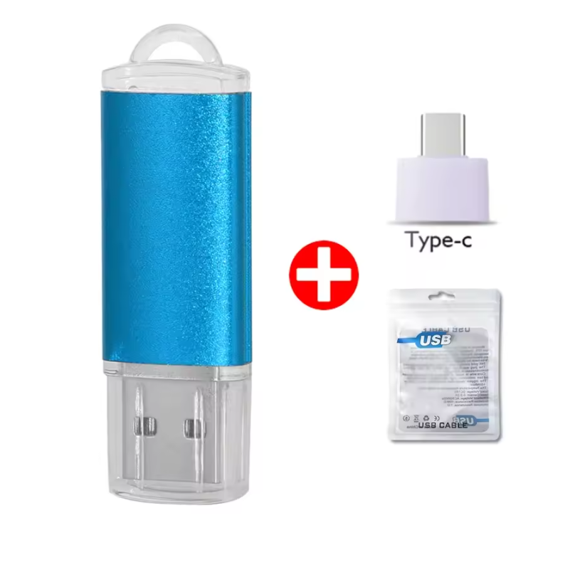 USB Flash Drive Type-C en USB-A – Compacte Metalen USB Stick